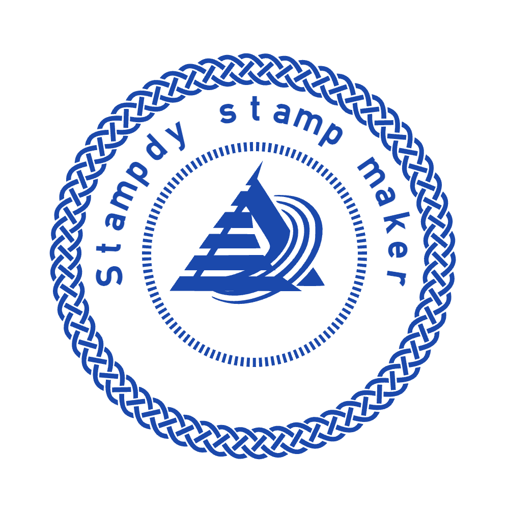 Round corporate seal layout with “SealsDigital stamp maker” lettering and curved text, #8499678