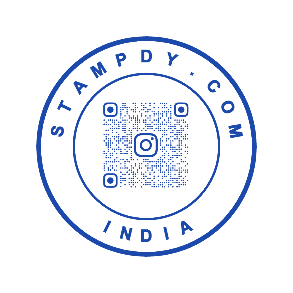 Round corporate seal showing “INDIA” lettering and curved text, template #8623824