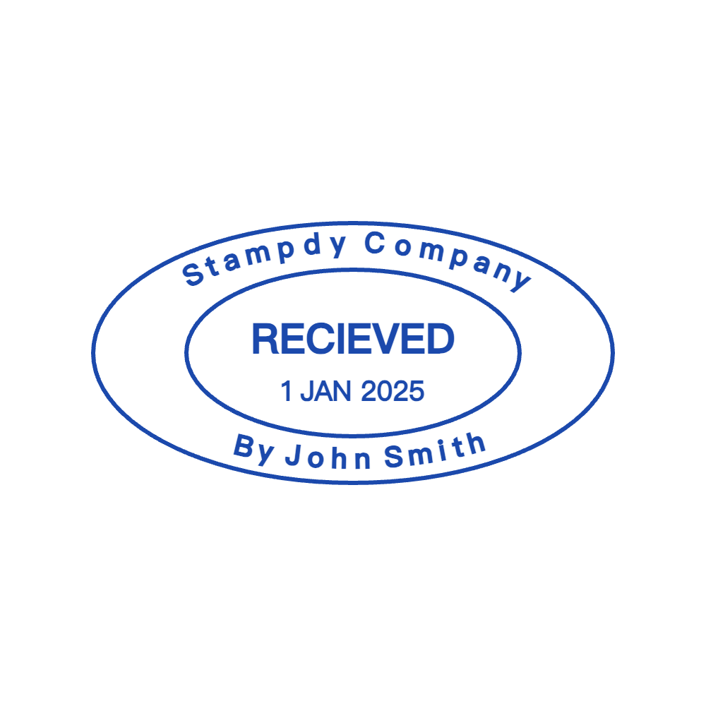 Round received document stamp with “1 JAN 2025” lettering, SealsDigital #3455629