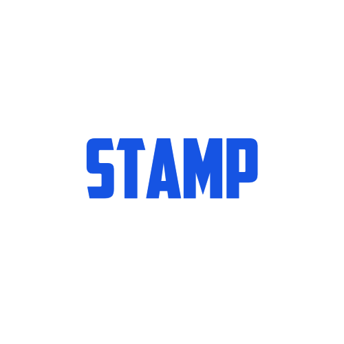 Rectangular text stamp with “STAMP” lettering, SealsDigital #9955843