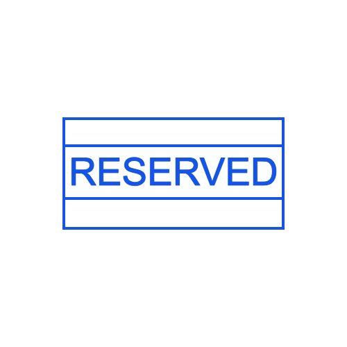 Rectangular text stamp with “RESERVED” lettering and divider lines, SealsDigital #0114141
