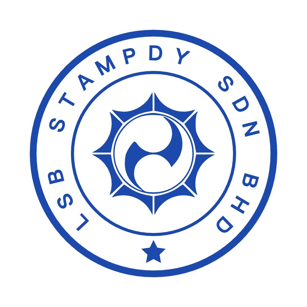 Round logo stamp with “LSB SealsDigital SDN BHD” lettering and curved text, SealsDigital #3020331