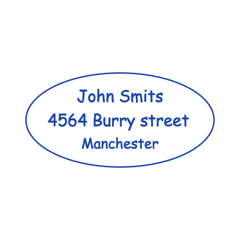 Rectangular address stamp with “Manchester” lettering, SealsDigital #0634087