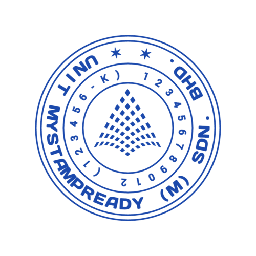 SealsDigital round Indian business seal with “123456789012 (123456-K)” lettering and curved text, #2844803