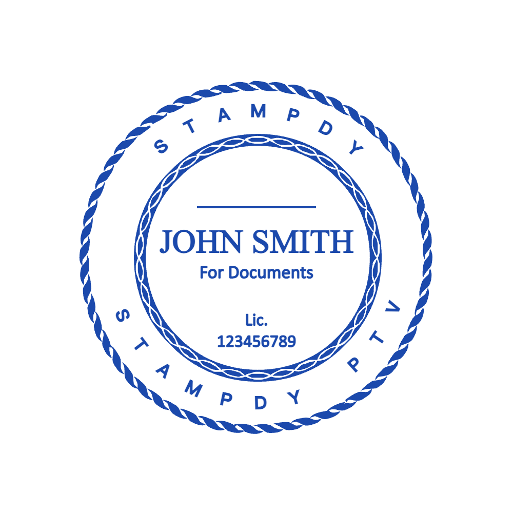 Edit this company seal with serial-number text and curved text in SealsDigital #7650327 Round company seal showing serial-number text and curved text, template #7650327