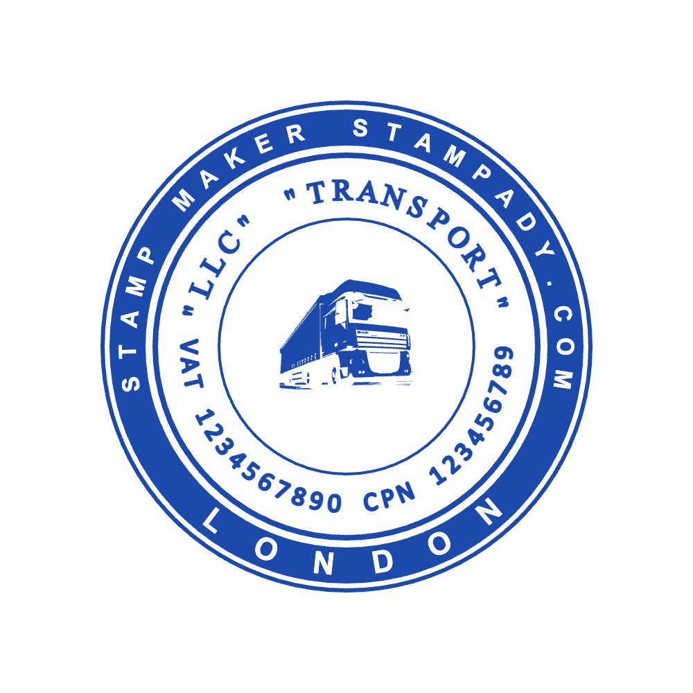 Edit this company seal with “VAT 1234567890 CPN 123456789” lettering in SealsDigital #9923665 SealsDigital round company seal with “VAT 1234567890 CPN 123456789” lettering, #9923665