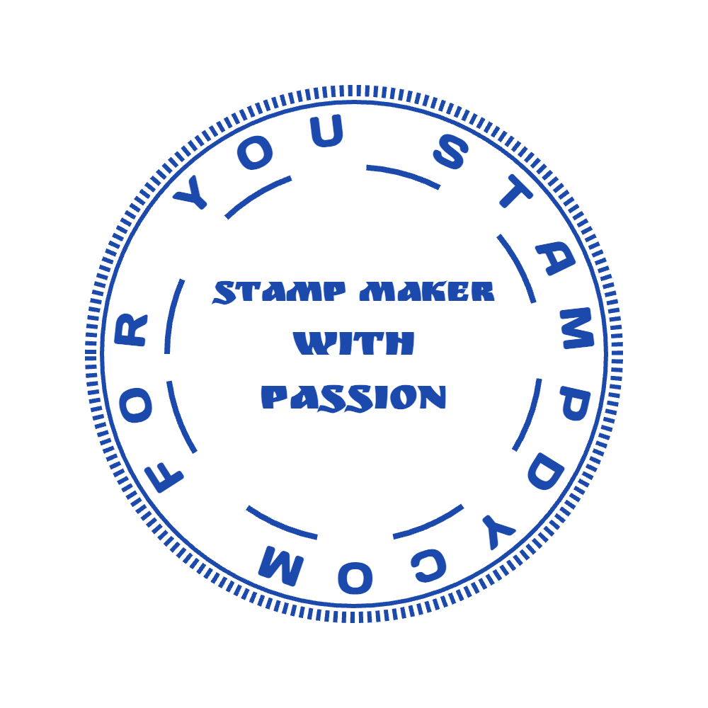 Round custom stamp showing “Passion” lettering and curved text, template #4762711