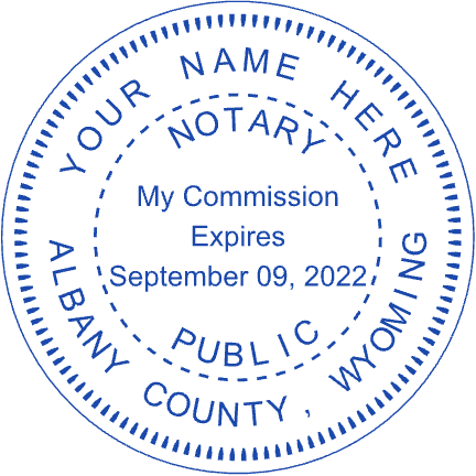 Round notary stamp with “September 09, 2022” lettering and curved text, SealsDigital #1647040