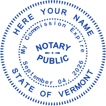 SealsDigital round notary stamp with “September 04, 2026” lettering and curved text, #3103525