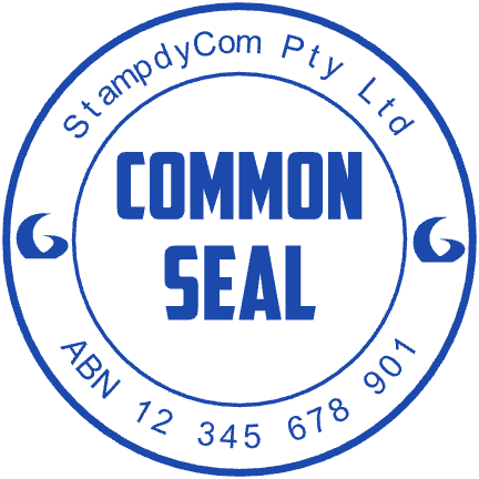 Round Indian business seal with “SEAL” lettering and curved text, SealsDigital #3835568