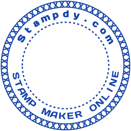 Edit this Indian business seal with “STAMP MAKER ONLINE” lettering and curved text in SealsDigital #5223378 Round Indian business seal with “STAMP MAKER ONLINE” lettering and curved text, SealsDigital #5223378