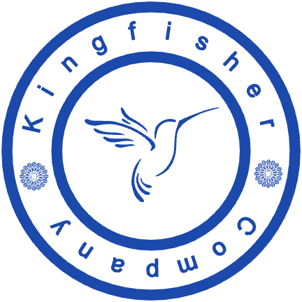 Build this Indian business seal with “Kingfisher Company” lettering and curved text in SealsDigital #7523923 Round Indian business seal with “Kingfisher Company” lettering and curved text, SealsDigital #7523923
