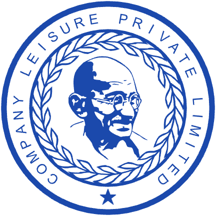 SealsDigital round Indian business seal with “COMPANY LEISURE PRIVATE” lettering and curved text, #8552208