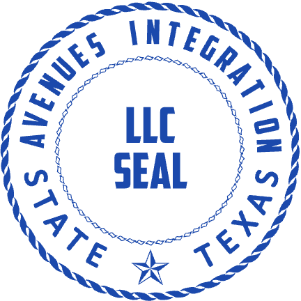 Round Indian business seal showing “SEAL” lettering and curved text, template #7573286
