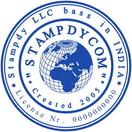 Round Indian business seal layout with “Created 2005” lettering and curved text, #5425537