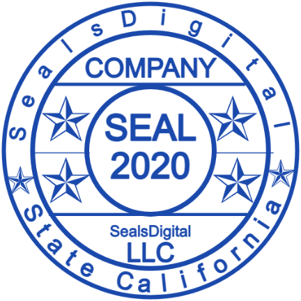 Edit the four star California business design with SealsDigital California company seal with four outlined stars surrounding a central year