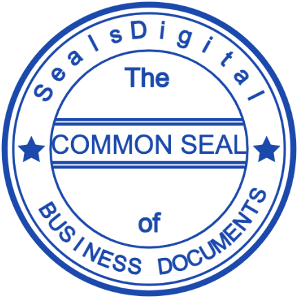 Common seal layout with a narrow center band and solid stars on either side